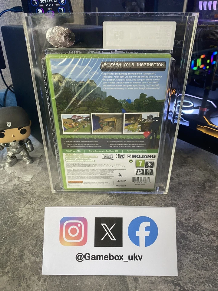 Xbox 360 MINECRAFT PAL UK SEALED (1st Print 2 Day Gold Trail) UKG Wata EX RARE - Image 2 of 4