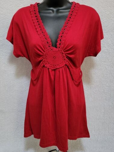 Shirt Top Blouse Size S OR M Womens Red - image 1