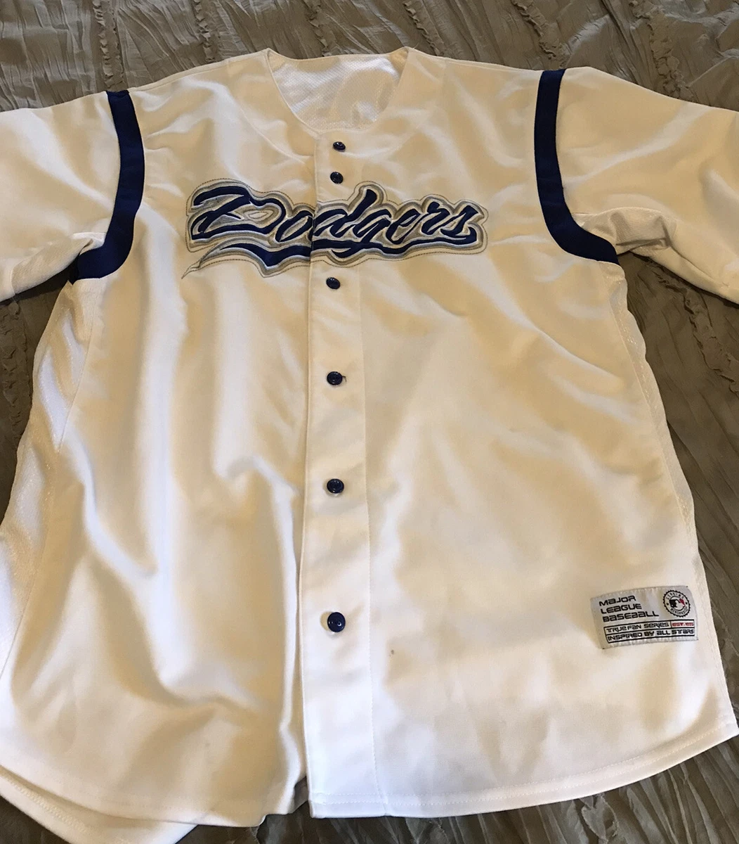 LOS ANGELES DODGERS Baseball MLB Sewn True Fan XL Blank White