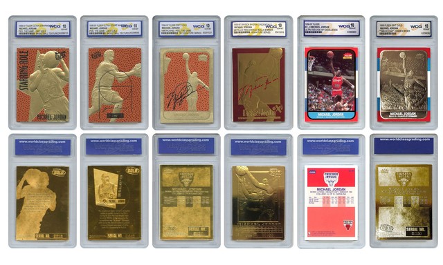 Michael Jordan Mega-Deal Licensed Cards Graded GEM MINT 10 (SET OF 6)