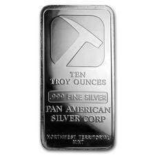 10 oz Silver Bar - Pan American Silver Corp (NWTM) 99.05 per troy oz