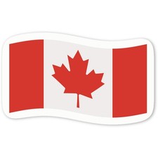 'Waving Canadian Flag' Decal Stickers DW044218 