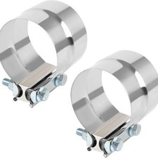 3.5 Inch Exhaust Clamp, Lap Joint Band Clamp Stainless Steel 2PCS