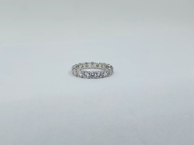 Diamonique 100-Facet Cubic Zirconia Eternity Band Sterling Silver
