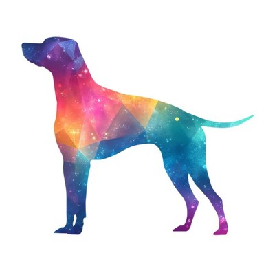 2x Sticker Hund Aurora Silhouette Autoaufkleber 9x9cm Polarlicht Natur