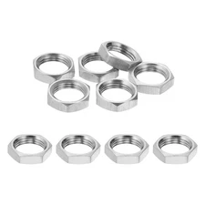 M12x1x4mm Steel Hex Nuts, 10Pcs Metal Screw Nuts Fasteners, 15mm Width