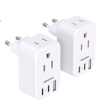 European Travel Plug Adapter for International, HANYCONY Italy Spain Power Ad