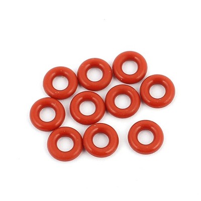 10pcs 7mmx1.9mm Heat Resistant Silicone O Ring Oil Sealing Ring Gasket Red