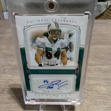 2019 Panini National Treasures Signatures Zach Thomas S-ZT Holo Silver /15