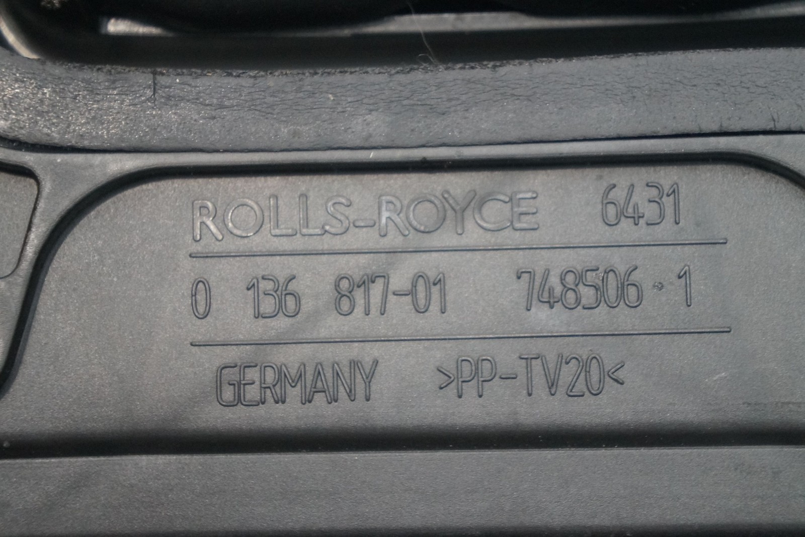 Right Air Micro Filter Duct Channel 64310021896 Rolls Royce Phantom 2004 *Note