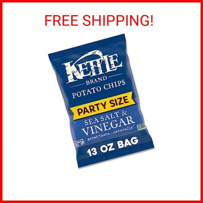 Kettle Brand Potato Chips Sea Salt & Vinegar Kettle Chips, 13 Oz PARTY SIZE