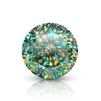1~5ct VVS1 Green Portuguese Excellent Cut Round Moissanite Loose Gemstones &GRA
