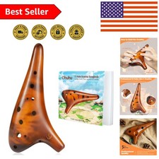 Tested Ceramic Ocarina Set: 12 Holes, Song Book, Protective Bag  Strap