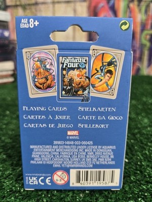 Marvel Fantastic Four 4 Blue Multi Color Graphic Card Deck Playing