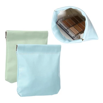 2 Stück Leder Münzbeutel für Squeeze, kleine Geldbörse, Blau, Grün - Bild 1 von 4