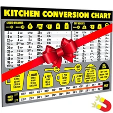 Kitchen Measurement Conversion Chart Magnet - Extra Large Easy to Read Magnet...