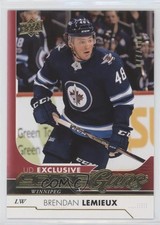 2017-18 Upper Deck Young Guns Exclusives 77/100 Brendan Lemieux #487 ku3
