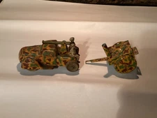 Nice Prewar Arnold Tin German Army Camouflage Truck & Trailer Stove