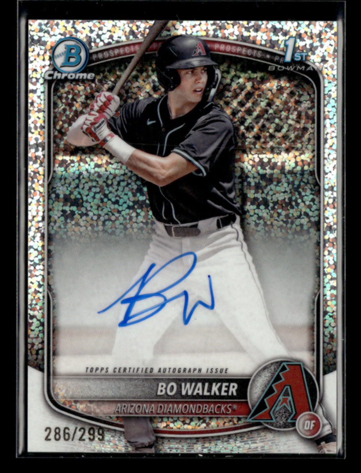 Bo Walker 2025 Bowman Chrome 1st Prospects Auto Speckle Refractor 286/299 [zjA5