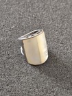 Sterling Silver Statement Cuff Ring - Abalone Mother of Pearl Wide Shell Ring — photo 2