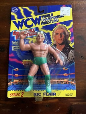 WCW Wrestlers Ric Flair Figure Green Trunks Variant, OSFTM 1995, Series 2, RARE!