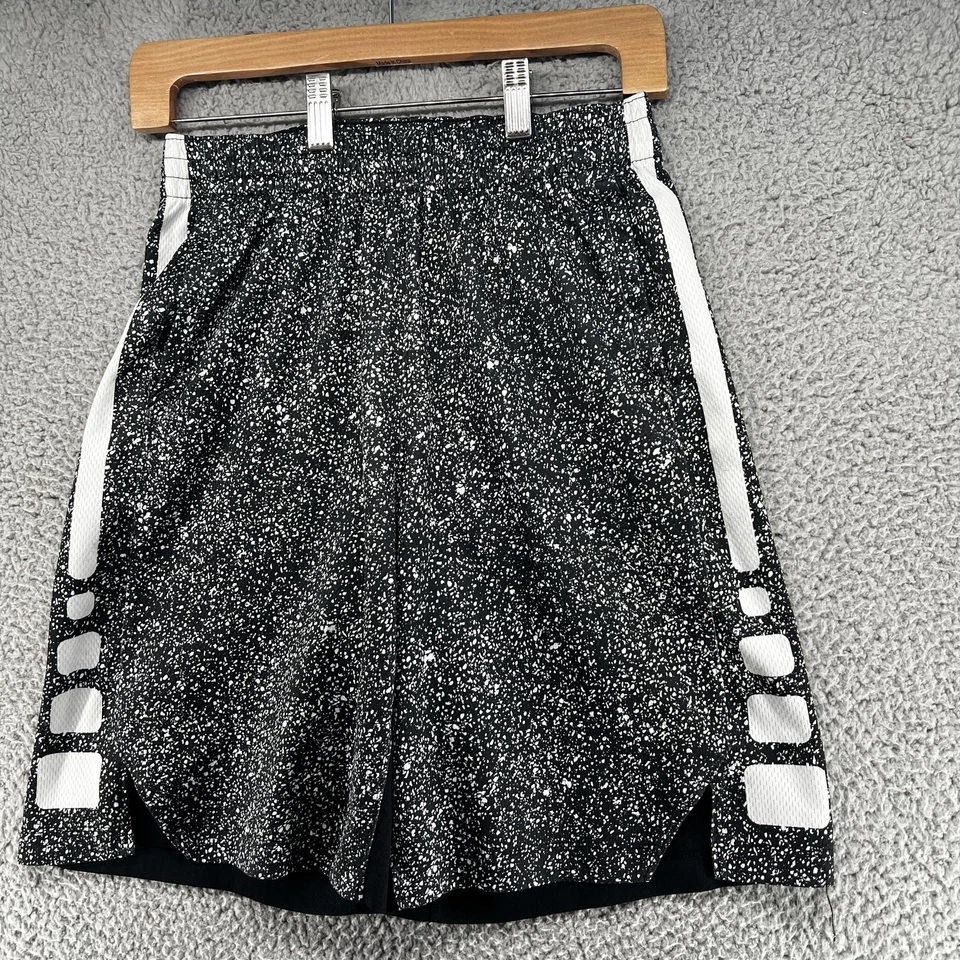 Pantalones Cortos de Baloncesto Nike Dri-FIT XL Negro Blanco Estampado de Salpicaduras Poliéster Atléticos Foto 3 de 4