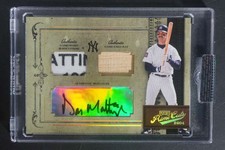 2004 Playoff Prime Cuts Don Mattingly Dual Relic Laundry Tag Auto 1/1 DZ2376