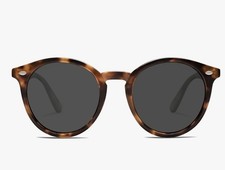 SOJOS Retro Round Polarized Sunglasses for Women Men Ancient Tortoise/Grey