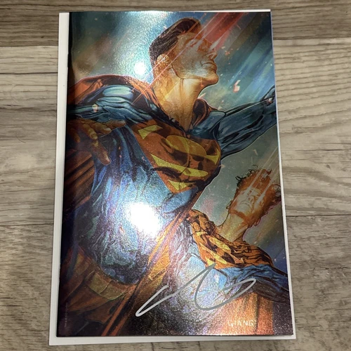 Superman: Son Of Kal-El #17 John Giang Excl Virgin Convention Foil NM SIGNED