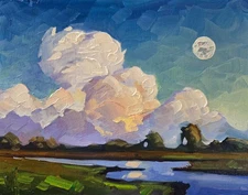 Colorist Art Dreamy Landscape Impressionism New Style Oil Sketch Hawkins Studio