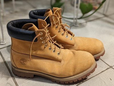Timberland 6-Inch Men s Leather Lace-Up Work Boots Padded Collar Beige 10.5 M