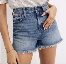 Madewell The Perfect Jean Short Distressed Raw Hem Denim Shorts Women  s 24