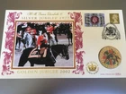 GB STAMPS RARE FIRST DAY COVER WITH ENAMELLED SILVER JUBILEE CROWN
