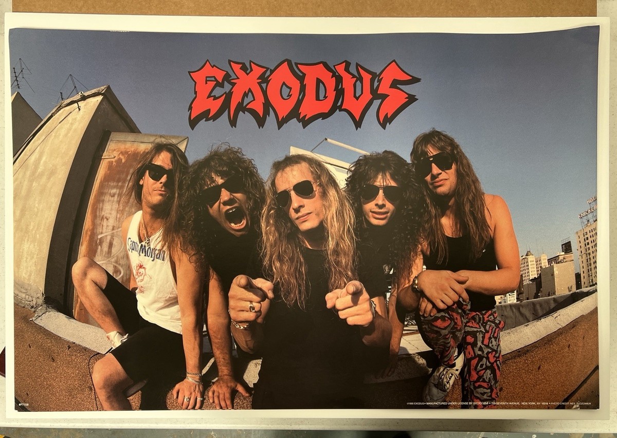 Exodus Band Original Poster 1990 35” X 22” Thrash Metal