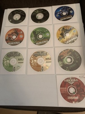 Command and Conquer Generals Zero Hour Renegade Tiberian Sun Firestorm 10 CDs
