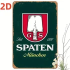 Spaten Vintage Retro Bavarian Tin Metal Signs Home Décor 8x12