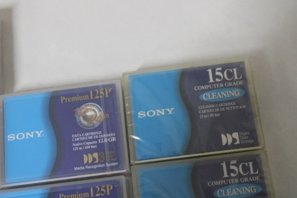 5 Sony DGD125P Data Cartridges New All Sealed  2 DGD15CL - Image 2 of 4