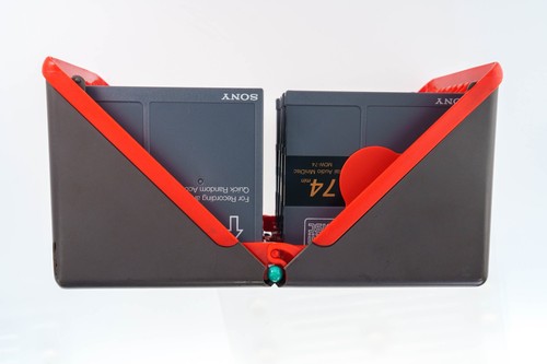 RARE Sony CK-MD10 Expanding "Crisscross" MD Filing Box & 10x GRAY Discs [READ]