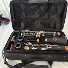 Used Herche Superior Bb Clarinet M2 Music Student Instrument Nickel Plated keys