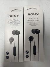 Lot 2 Sony MDREX15APZ Headset Ear Bud Headphones MDR-EX15APZ