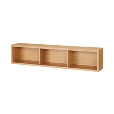 MUJI Wall-Mounted Storage Box Oak Veneer 88cm Easy Install No Trace Wall Shelf