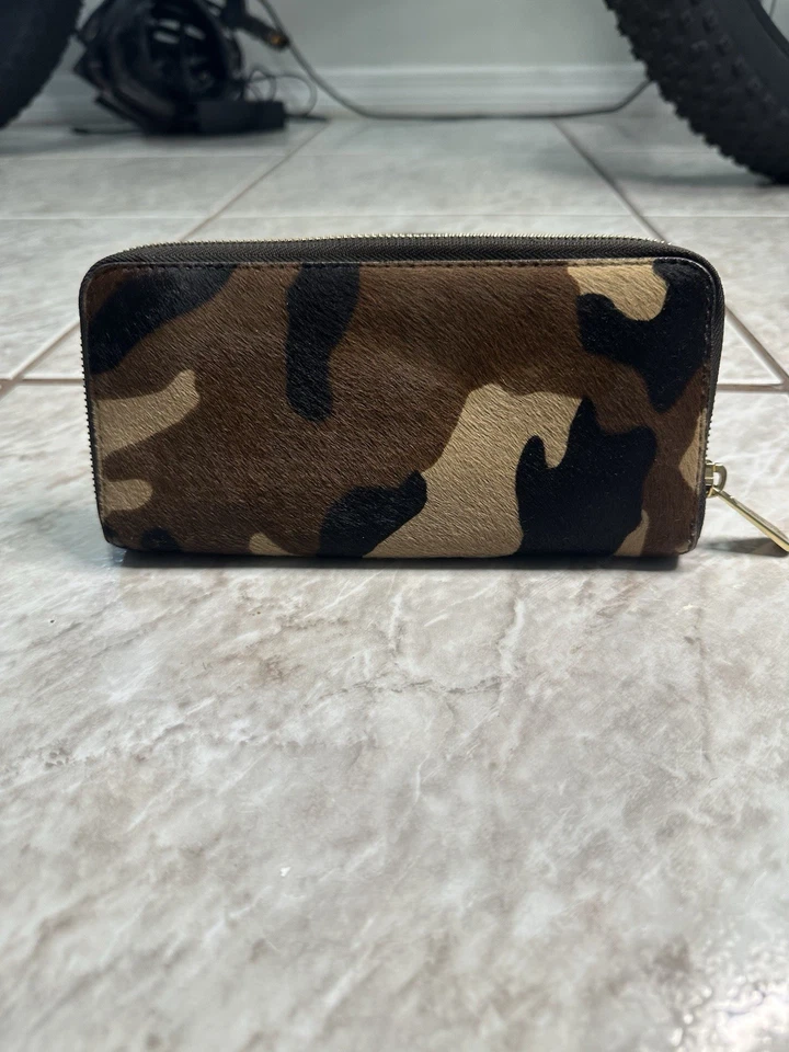 Бумажник на молнии женский Michael Kors коричневый камуфляж икра волосы - Изображение 2 из 4