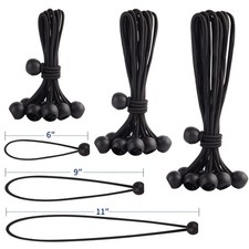 30PCS of 3 Sizes Ball Bungee Cords 6 9 11 Inch Tarp Canopy Bungee Balls Heav