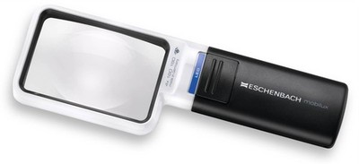 Eschenbach Mobilux Led Leuchtlupe eckig , Vergrößerung  4 fach , Lupe 15114