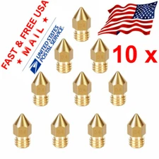 10x 3D Printer Extruder Nozzle 0.4 MK8 f Makerbot Anet A8 Creality CR-10 Ender-3