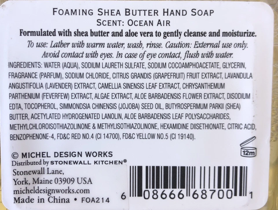 Michel Design Works SHEA BUTTER FOAMING HAND SOAP  Red Coral 17.8 Ounces - Image 2 of 2