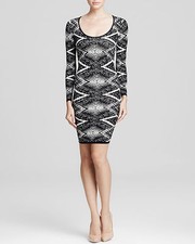 NWT TRACY REESE FELICITY PATTERNED KNIT BODYCON SWEATER DRESS M