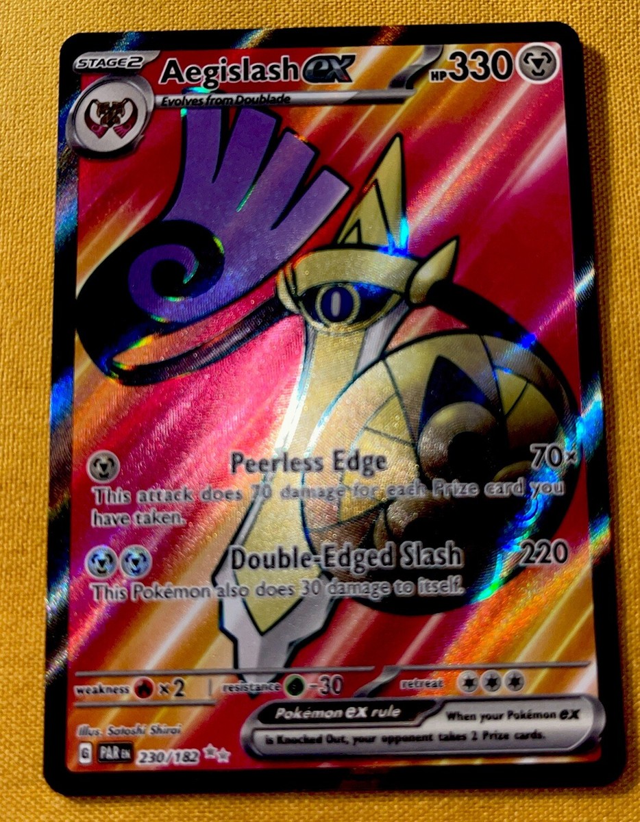 Pokémon TCG Aegislash Ex Paradox Rift 230/182 Holo Ultra Rare.Very