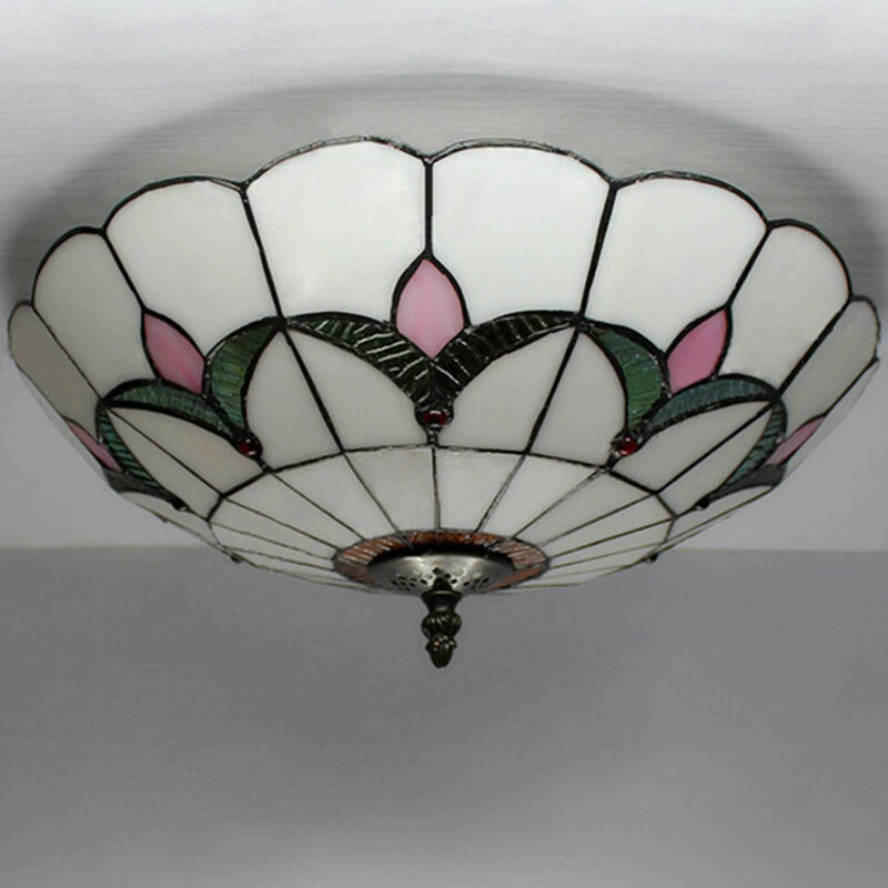 Lámparas de techo de montaje empotrado estilo Tiffany vintage Foto 4 de 4