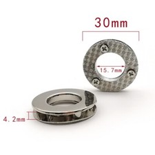4Pcs Zinc Alloy Curtain Screw Grommets, 5/8" 15.7mm , Silver Tone